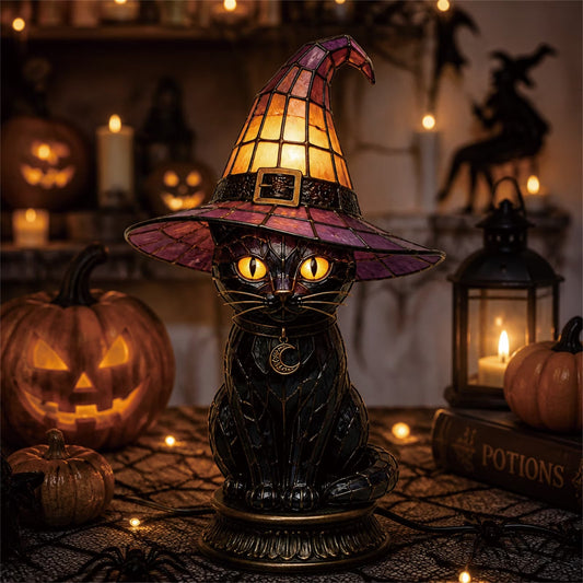 Halloween Black Cat Table Lamp – A Cozy Autumn Glow with a Touch of Magic 🐈‍⬛🎃✨